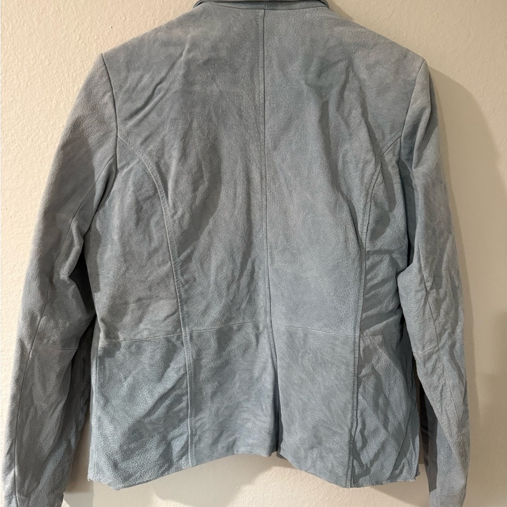 Relativity Light Blue Leather Jacket - image 3